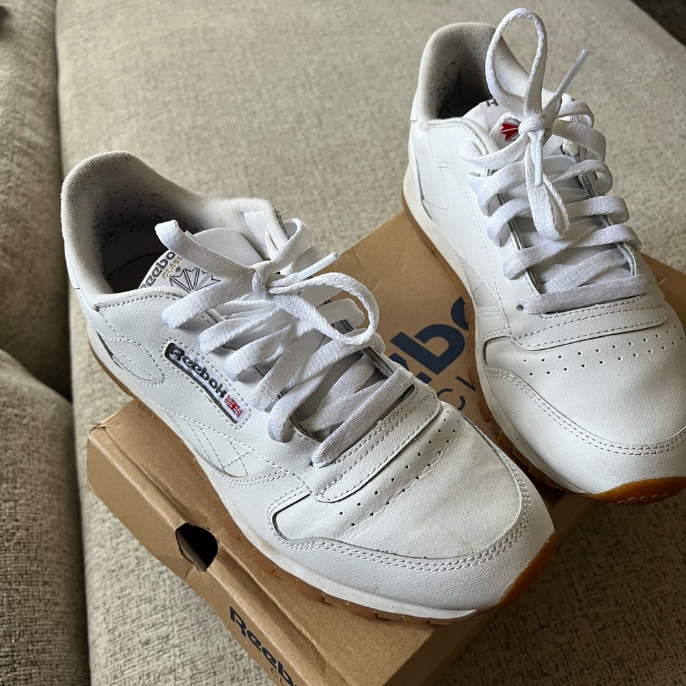 White Reebok sneakers